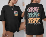 Christian Shirts for Women Oversized Jesus Faith Pray T Shirts Religious Saying Bible Verse Inspirational Tee Tops