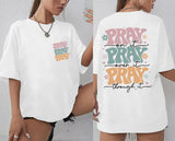 Christian Shirts for Women Oversized Jesus Faith Pray T Shirts Religious Saying Bible Verse Inspirational Tee Tops