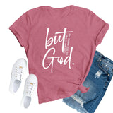 Christian Shirts for Women Jesus Faith Religious T-Shirts But God Tees