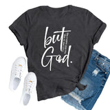 Christian Shirts for Women Jesus Faith Religious T-Shirts But God Tees
