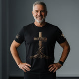 Rooted in Christ Shirt, Jesus Tshirt, Christian Shirts for Men, Cross Shirt, Religious Shirts for Men