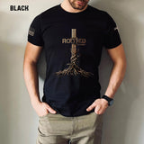 Rooted in Christ Shirt, Jesus Tshirt, Christian Shirts for Men, Cross Shirt, Religious Shirts for Men