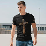 Believe Shirt, Jesus Shirts for Men, Christian Shirts for Men, Cross Shirt, Christian Tshirts 1