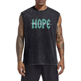 Christian Faith Tank Top for Men Jesus Positive Graphic Shirt Vintage Acid Wash Sleeveless Tee Workout Muscle Tshirt
