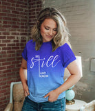 ASTANFY Christian Shirt Women Be Still and Know T-Shirt Inspirational Easter Jesus Short Sleeve Casual Tee Tops