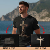 Rooted in Christ Shirt, Jesus Tshirt, Christian Shirts for Men, Cross Shirt, Religious Shirts for Men