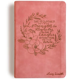 CSB Bible, Pink, Hand Lettered and Engraved, Custom Name Engraving - She is Clothed With Dignity