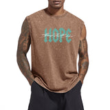 Christian Faith Tank Top for Men Jesus Positive Graphic Shirt Vintage Acid Wash Sleeveless Tee Workout Muscle Tshirt