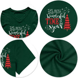 Women Christmas V Neck Shirt: Christmas Tree Tshirt Xmas Buffalo Plaid Shirt Casual Holiday Tee Tops