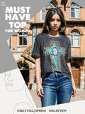 Christian T-Shirt Women Crewneck Short Sleeve Cross Letter Print Graphic Tops