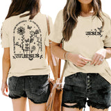 BINTEHGS Christian Jesus Shirts for Women Religious Faith Boho Graphic Tees God Inspirational Bible Verse Tshirts Clothing