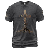 Rooted in Christ Shirt, Jesus Tshirt, Christian Shirts for Men, Cross Shirt, Religious Shirts for Men
