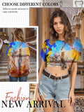 Christian T-Shirt Women Crewneck Short Sleeve Cross Letter Print Graphic Tops