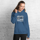 The Christian Store – Women’s Blue Hoodie “Your Faith Can Move Mountains” | Inspirational Christian Sweatshirt