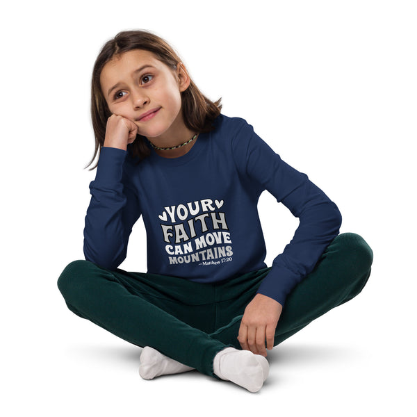 The Christian Store – Youth Long Sleeve Tee “Walk by Faith” 