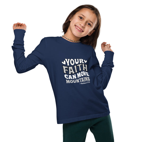 The Christian Store – Youth Long Sleeve Tee “Walk by Faith” 