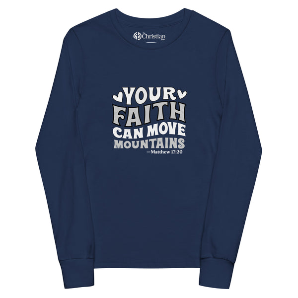 The Christian Store – Youth Long Sleeve Tee “Walk by Faith” 