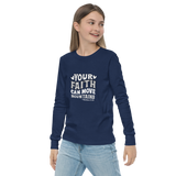 The Christian Store – Youth Long Sleeve Tee “Walk by Faith” 