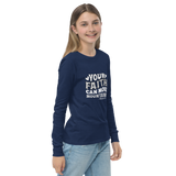 The Christian Store – Youth Long Sleeve Tee “Walk by Faith” 